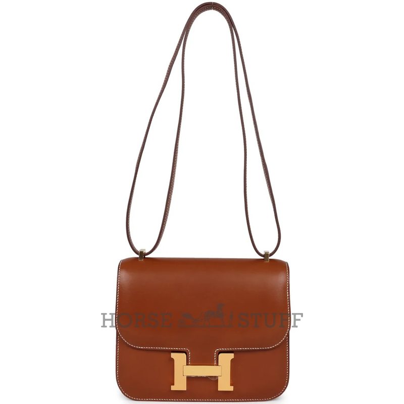 HERMÈS Constance Mini 18 Gold Fauve Barenia GHW