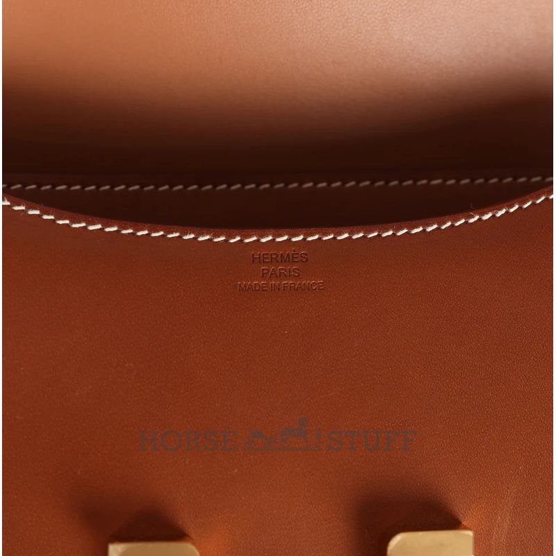 HERMÈS Constance Mini 18 Gold Fauve Barenia GHW
