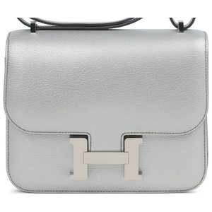 Hermès Constance 18 Exceptional Super Rare Argente ( Metallic Silver ) Chèvre Mysore PHW