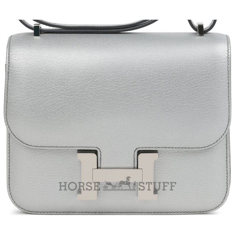 Hermès Constance 18 Exceptional Super Rare Argente ( Metallic Silver ) Chèvre Mysore PHW