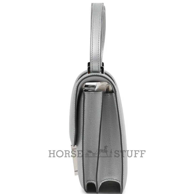 Hermès Constance 18 Exceptional Super Rare Argente ( Metallic Silver ) Chèvre Mysore PHW