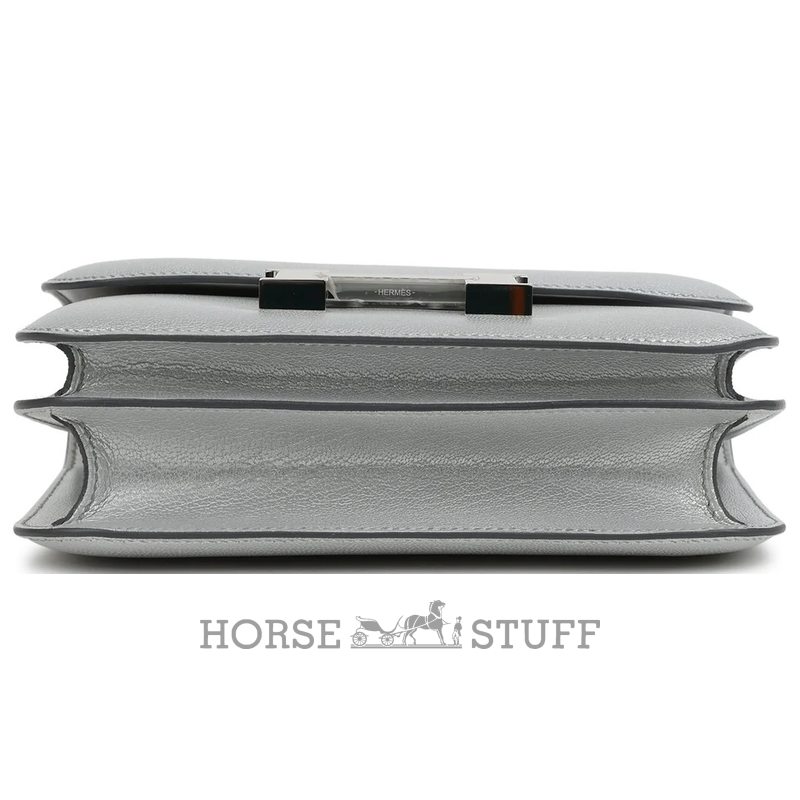 Hermès Constance 18 Exceptional Super Rare Argente ( Metallic Silver ) Chèvre Mysore PHW