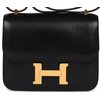 HERMÈS Constance Mini 18 Black Chèvre Chamkila GHW