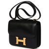 HERMÈS Constance Mini 18 Black Chèvre Chamkila GHW