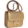HERMÈS Constance Mini 18 Exceptional Super Rare Dore ( Metallic Gold ) Chèvre Chamkila Permabrass HW