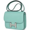 HERMÈS Constance Mini 18 Aqua Chèvre Mysore PHW