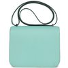 HERMÈS Constance Mini 18 Aqua Chèvre Mysore PHW