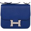 HERMÈS Constance Mini 18 Blue Electrique Chèvre Mysore PHW