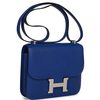 HERMÈS Constance Mini 18 Blue Electrique Chèvre Mysore PHW