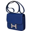 HERMÈS Constance Mini 18 Blue Electrique Chèvre Mysore PHW
