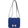 HERMÈS Constance Mini 18 Blue Electrique Chèvre Mysore PHW
