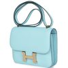 HERMÈS Constance Mini 18 Blue Zephyr Chèvre Mysore Permabrass HW