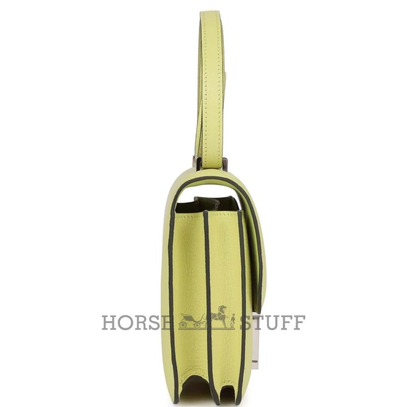 HERMÈS Constance Mini 18 Jaune Bourgeon Chèvre Mysore PHW