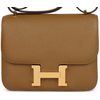 HERMÈS Constance Mini 18 Kraft Chèvre Mysore GHW