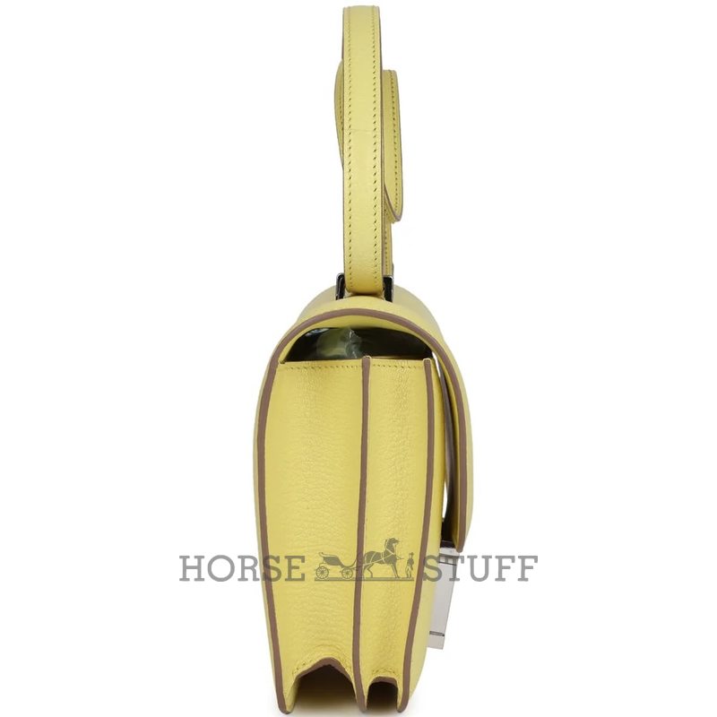 HERMÈS Constance Mini 18 Limoncello Chèvre Mysore PHW