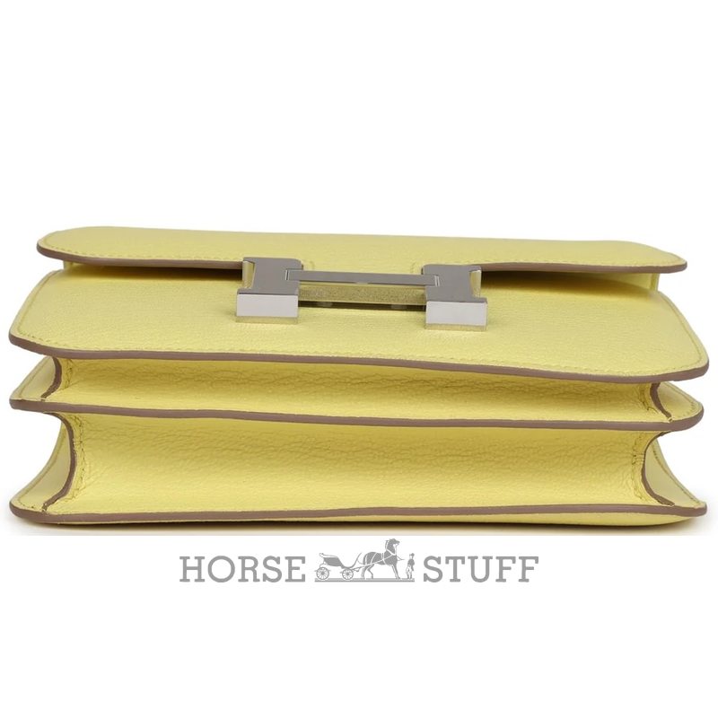 HERMÈS Constance Mini 18 Limoncello Chèvre Mysore PHW