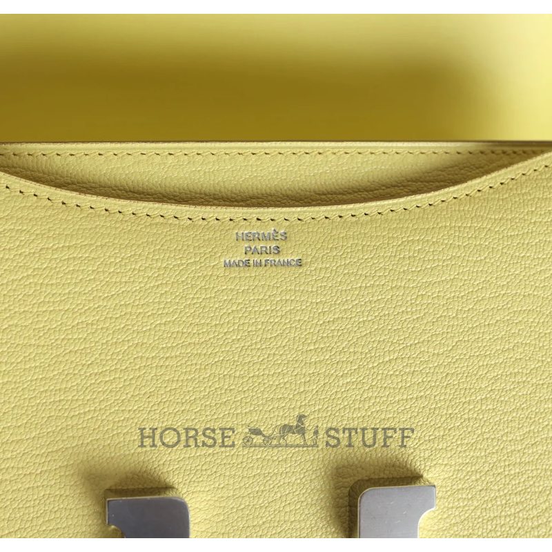 HERMÈS Constance Mini 18 Limoncello Chèvre Mysore PHW