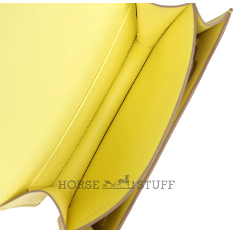 HERMÈS Constance Mini 18 Limoncello Chèvre Mysore PHW