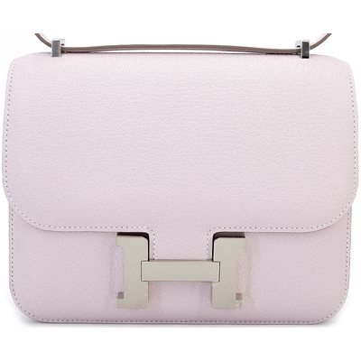 HERMÈS Constance Mini 18 Mauve Pale Chèvre Mysore PHW