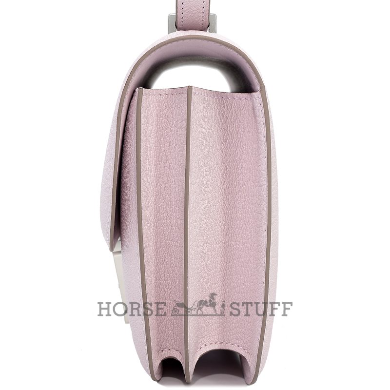 HERMÈS Constance Mini 18 Mauve Pale Chèvre Mysore PHW