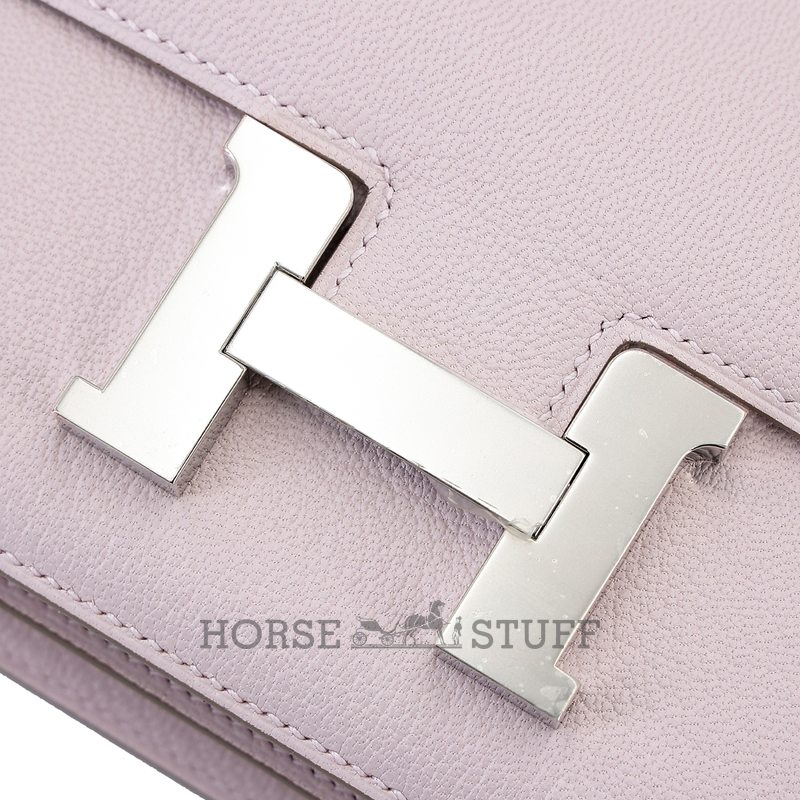 HERMÈS Constance Mini 18 Mauve Pale Chèvre Mysore PHW