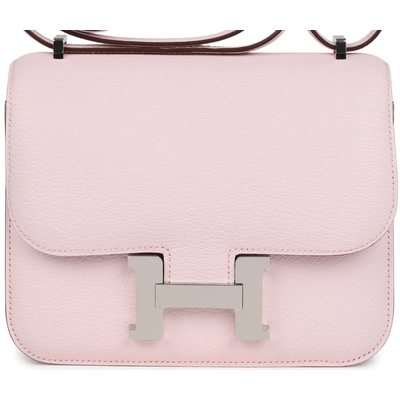 HERMÈS Constance Mini 18 Rose Darling Chèvre Mysore PHW