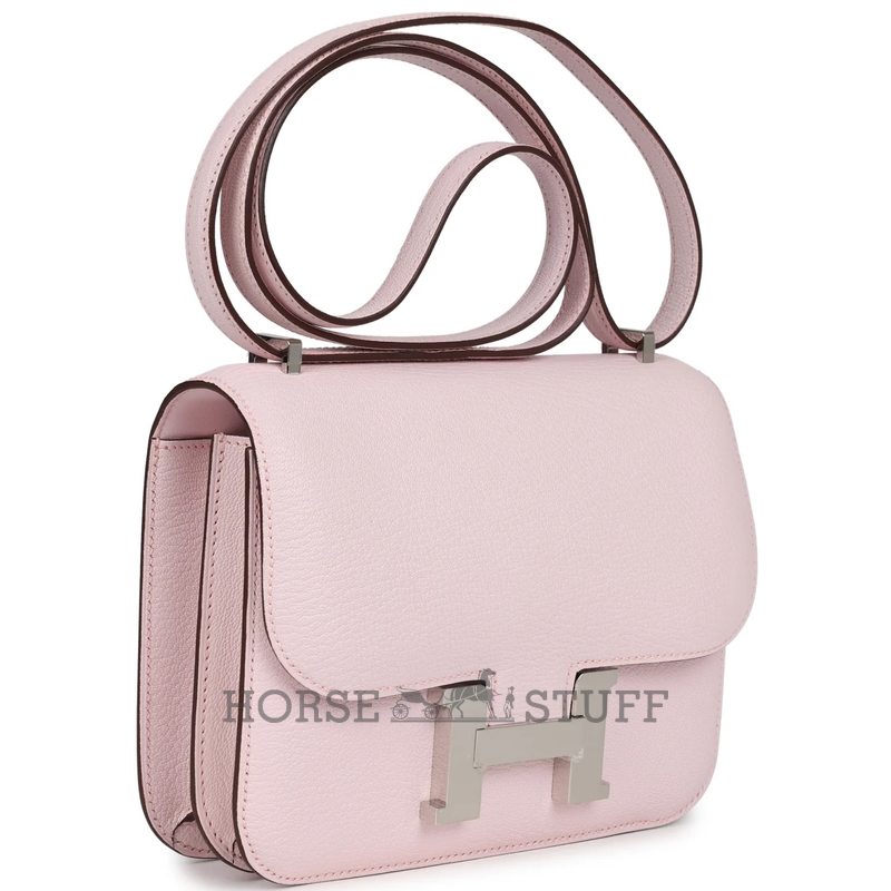 HERMÈS Constance Mini 18 Rose Darling Chèvre Mysore PHW