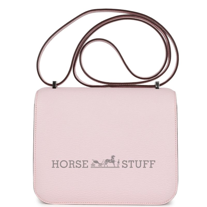 HERMÈS Constance Mini 18 Rose Darling Chèvre Mysore PHW