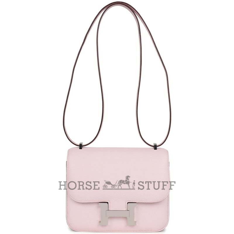 HERMÈS Constance Mini 18 Rose Darling Chèvre Mysore PHW