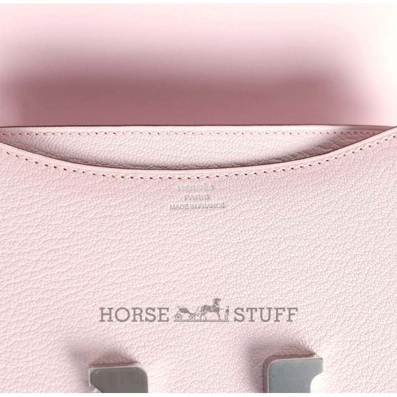 HERMÈS Constance Mini 18 Rose Darling Chèvre Mysore PHW