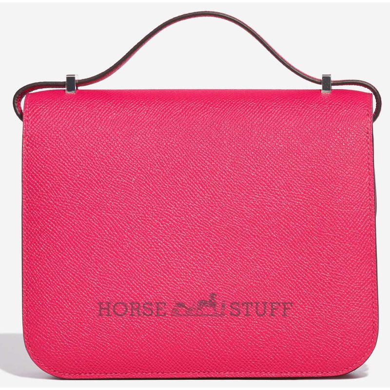 HERMÈS Constance Mini 18 Rose Mexico Epsom with Matte Rose Mexico Crocodile Alligator PHW