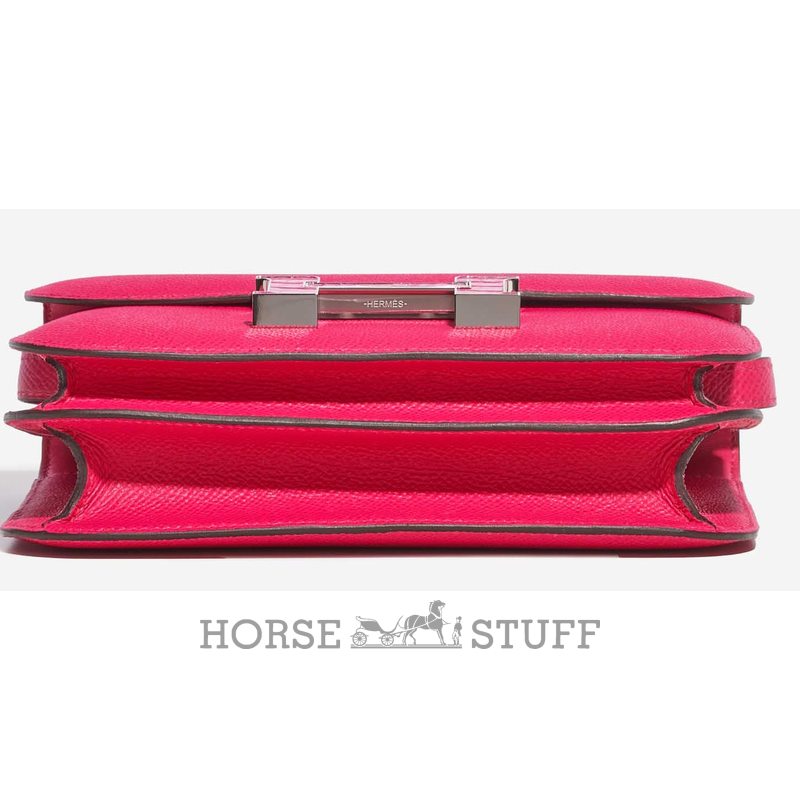 HERMÈS Constance Mini 18 Rose Mexico Epsom with Matte Rose Mexico Crocodile Alligator PHW