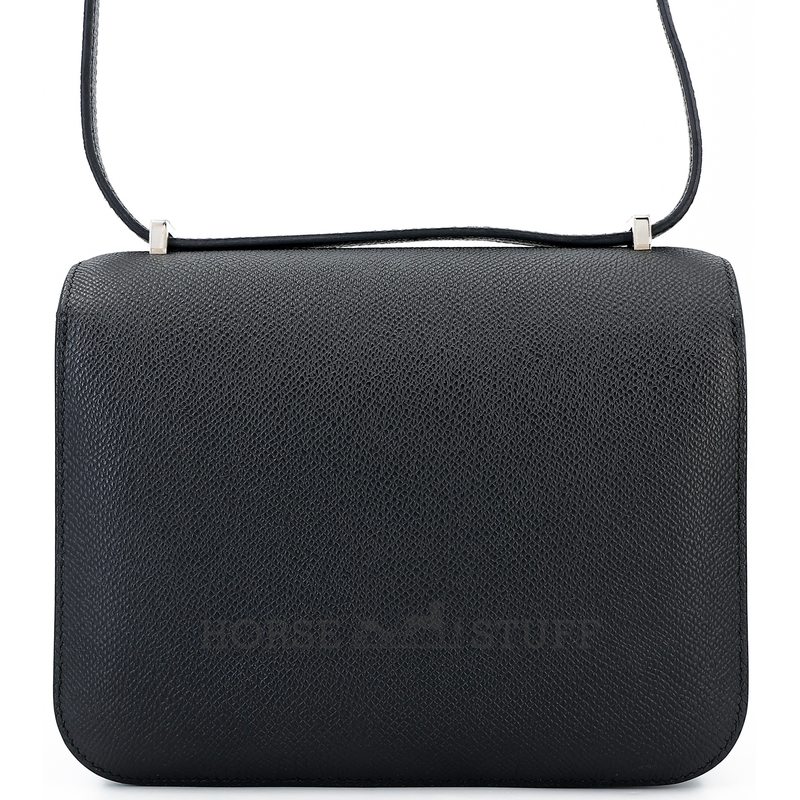 HERMÈS Constance Mini 18 Black Epsom PHW