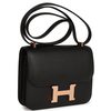 HERMÈS Constance Mini 18 Black Epsom RGHW