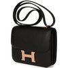 HERMÈS Constance Mini 18 Black Epsom RGHW