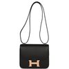 HERMÈS Constance Mini 18 Black Epsom RGHW