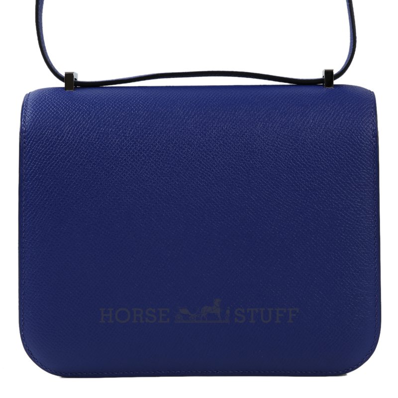 HERMÈS Constance Mini 18 Blue Electrique Epsom PHW