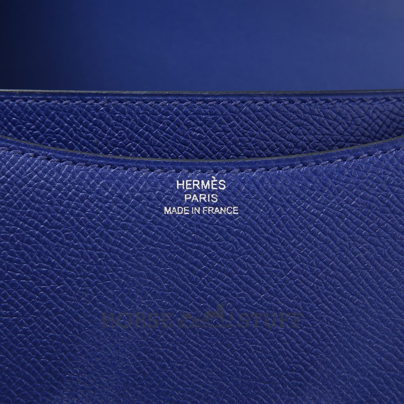 HERMÈS Constance Mini 18 Blue Electrique Epsom PHW
