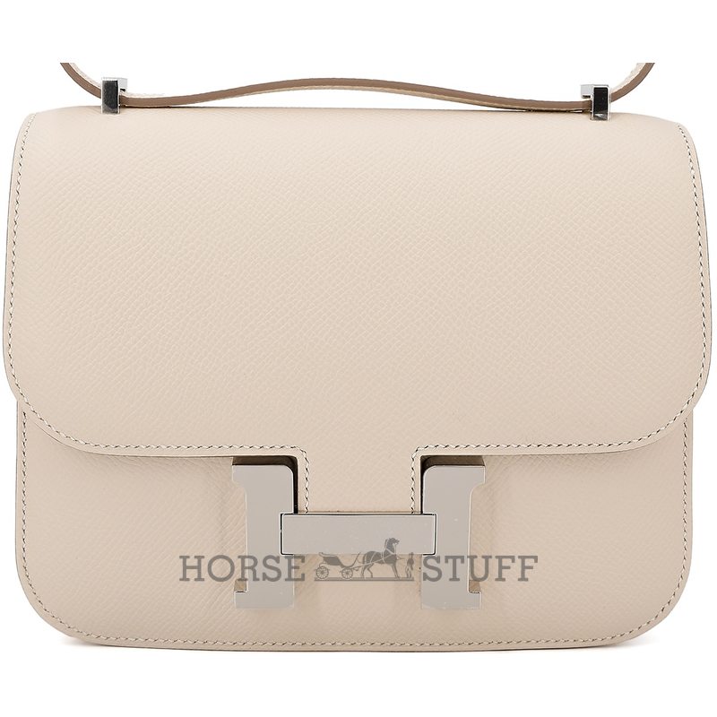 HERMÈS Constance Mini 18 Craie Epsom PHW