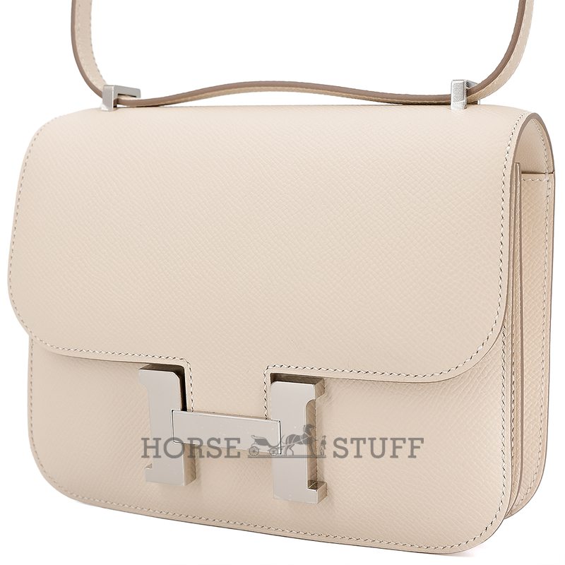 HERMÈS Constance Mini 18 Craie Epsom PHW