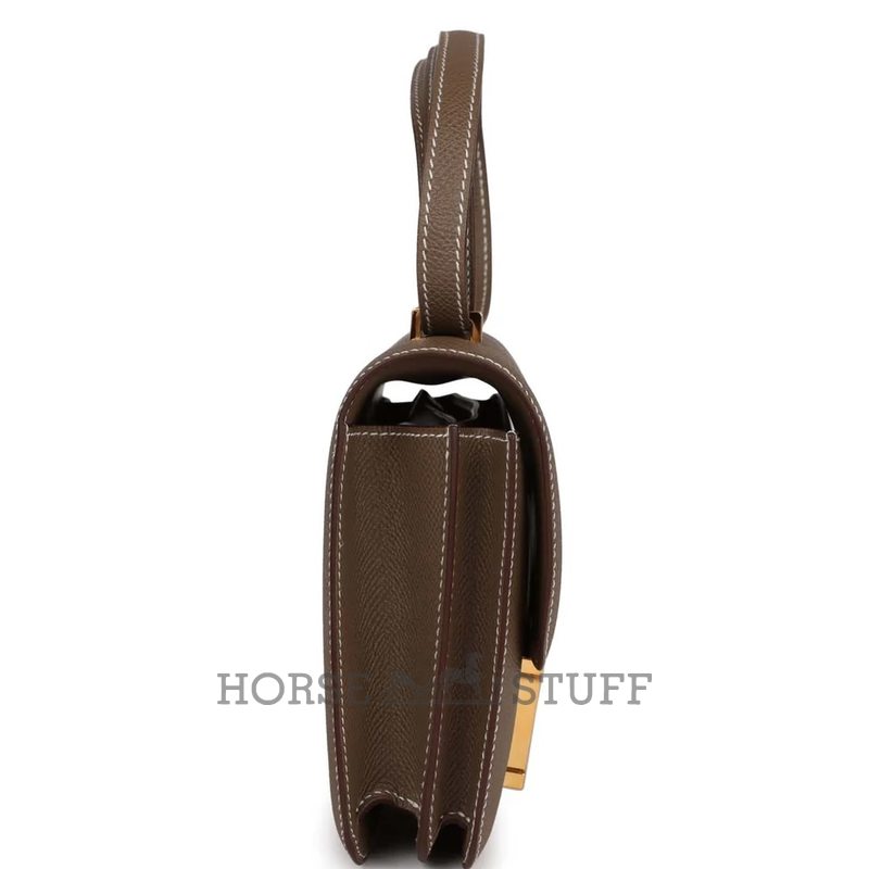 HERMÈS Constance Mini 18 Etoupe Epsom GHW