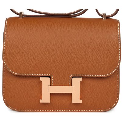HERMÈS Constance Mini 18 Gold Epsom RGHW