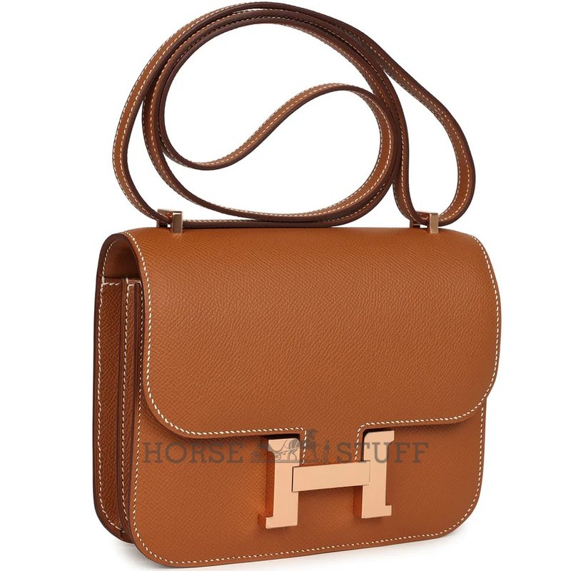 HERMÈS Constance Mini 18 Gold Epsom RGHW