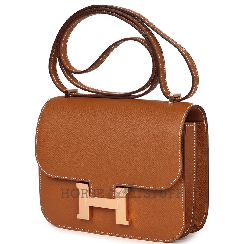 HERMÈS Constance Mini 18 Gold Epsom RGHW