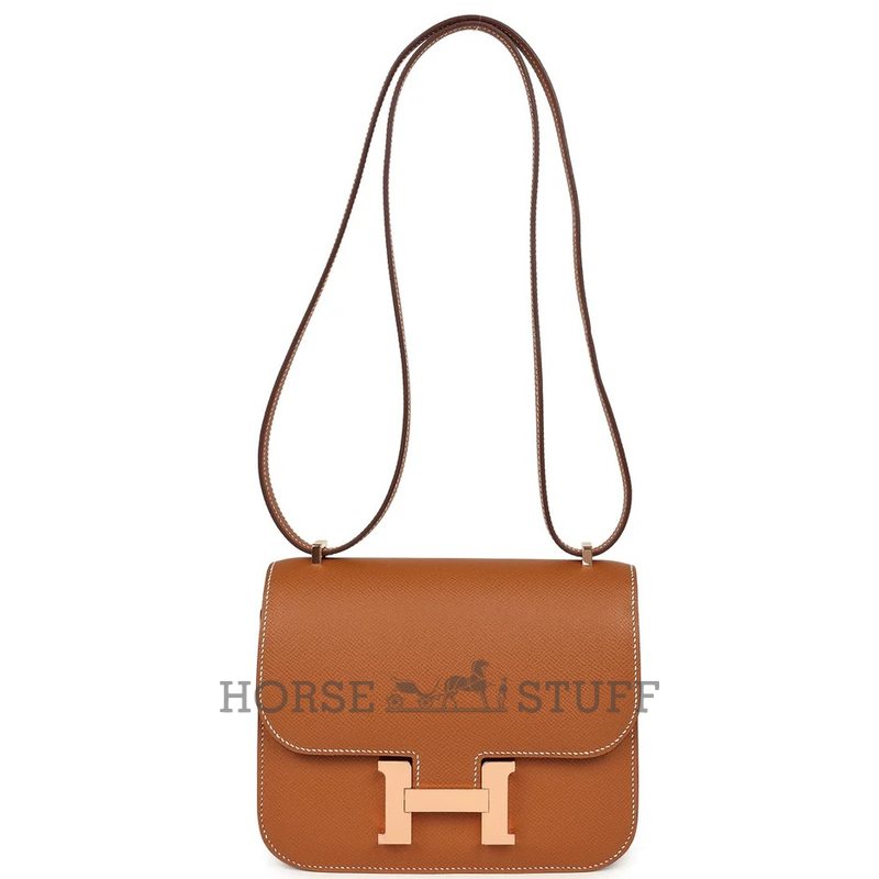 HERMÈS Constance Mini 18 Gold Epsom RGHW