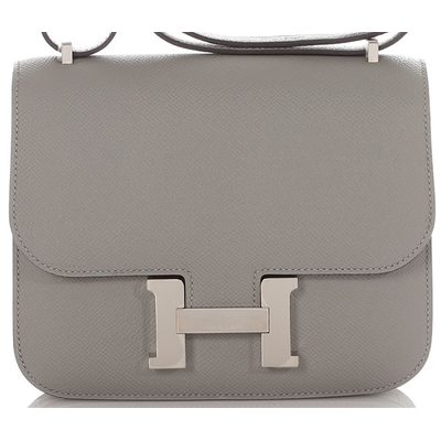 Hermès Constance 18 Gris Mouette Epsom PHW