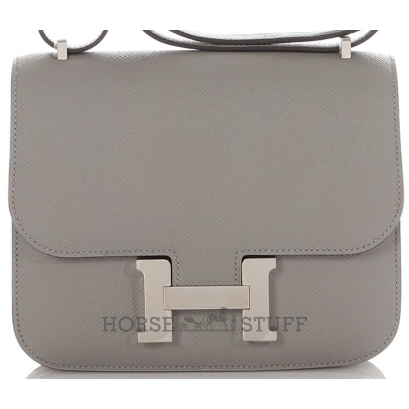 Hermès Constance 18 Gris Mouette Epsom PHW