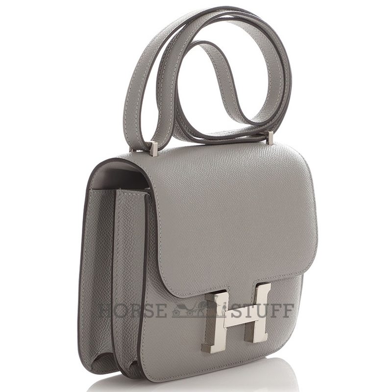 Hermès Constance 18 Gris Mouette Epsom PHW