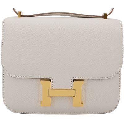 HERMÈS Constance Mini 18 Gris Pale Epsom GHW