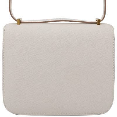 HERMÈS Constance Mini 18 Gris Pale Epsom GHW